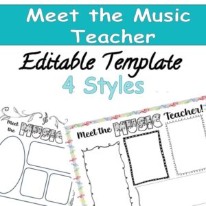 Meet the Music Teacher Templates